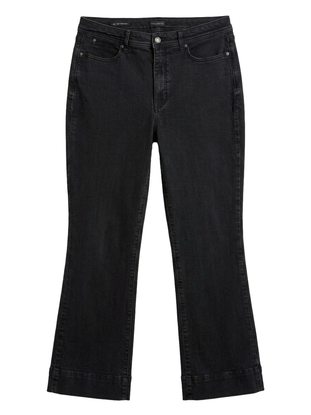 Talbots Black Barely Boot Curvy Fit Jeans High Rise Stretch Denim Size 14